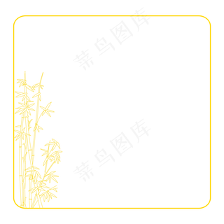 中国风竹子边框矢量图