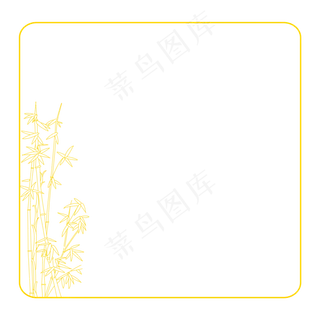 中国风竹子边框矢量图