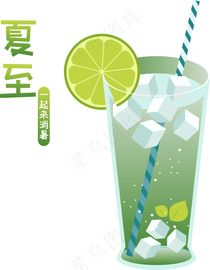 夏至夏日清爽饮品(6136*7899px 300 dpi )ai矢量模版下载