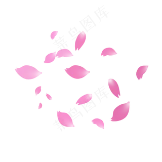 粉色漂浮花瓣