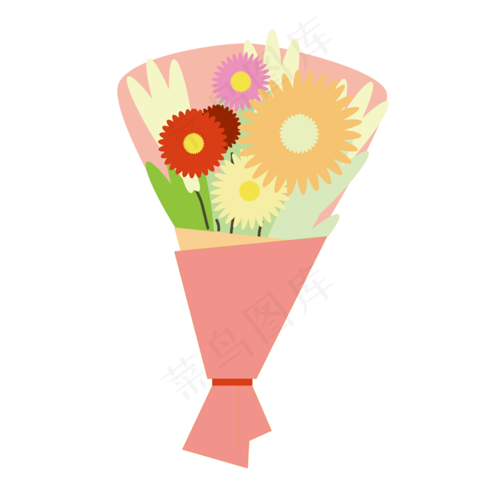 太阳花手捧花(2000*2000px 300 dpi )ai矢量模版下载