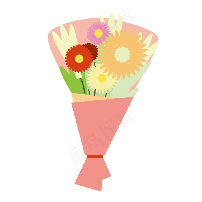 太阳花手捧花(2000*2000px 300 dpi )ai矢量模版下载