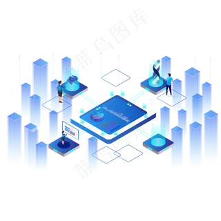 2.5D蓝色互联网技术说明