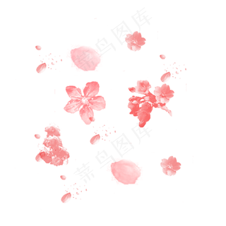 飘落的樱花花瓣元素,免抠元素