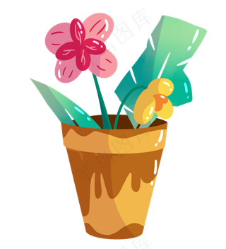 儿童节花朵盆栽