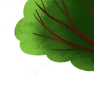 卡通绿色大树下载