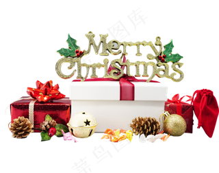 圣诞礼物礼盒,免抠元素