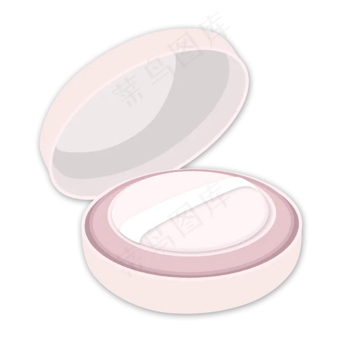 简约手绘化妆品粉色气垫,免抠元素(2000X2000(DPI:300))psd模版下载
