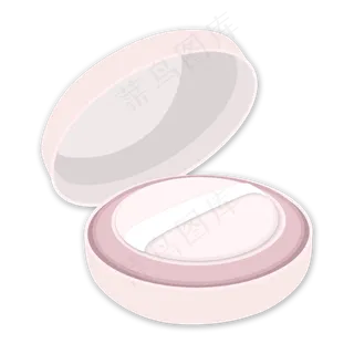 简约手绘化妆品粉色气垫,免抠元素 简约手绘化妆品粉色气垫,免抠元素