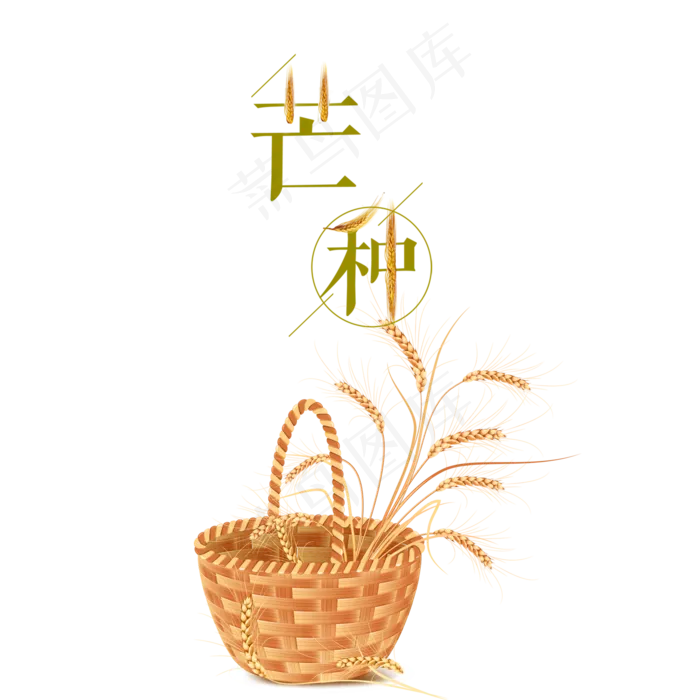 传统节日芒种元素(2000X2000(DPI:300))psd模版下载