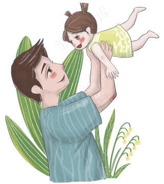 父亲节手绘清新治愈