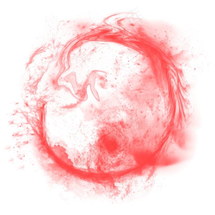 红色的笔刷效果(2000X2000(DPI:300))psd模版下载