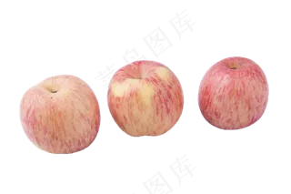 三个大红富士苹果