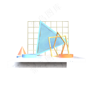 C4D大理石风格电商展示台