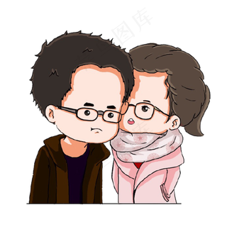 手绘情人节情侣悄悄话