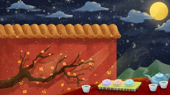 中秋节赏月吃月饼 中秋节赏月吃月饼