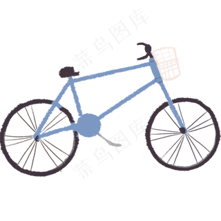 卡通小单车免抠图