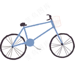 卡通小单车免抠图
