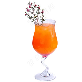 橙色热带水果汁,免抠元素