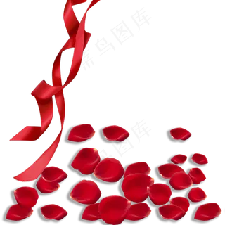 浪漫彩带玫瑰花瓣 浪漫彩带玫瑰花瓣