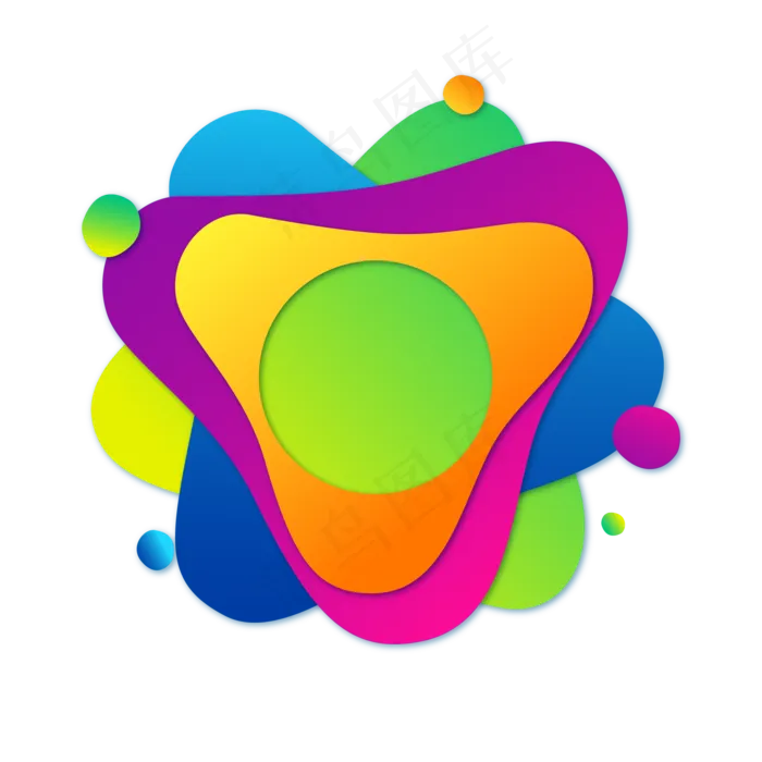 618电商霓虹渐变多彩免扣素材ai矢量模版下载