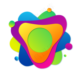 618电商霓虹渐变多彩免扣素材