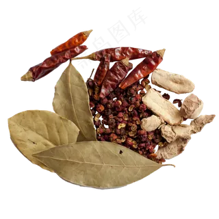 干辣椒花椒香料香叶摄影,免抠元素