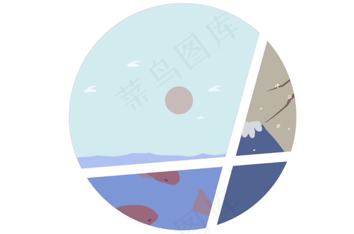 文明旅游日本城市,免抠元素