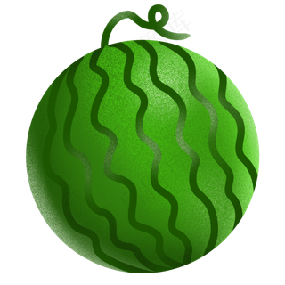 圆圆的大西瓜成熟了