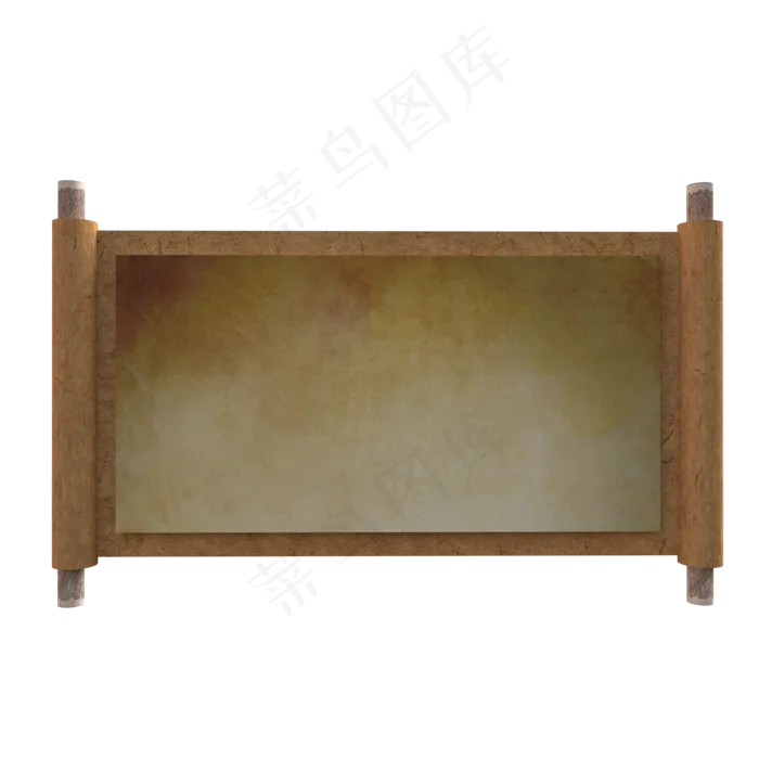 中国风旧卷轴(2000*2000px 300 dpi )