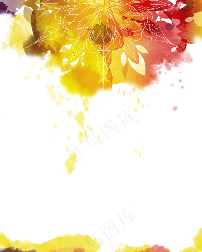 水彩背景复古素材,免抠元素