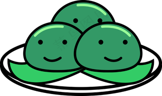 清明节微笑的青团