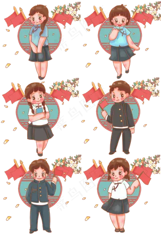 民国时期的少年少女