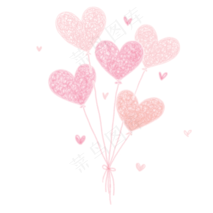 儿童节爱心气球(2000X2000(DPI:300))psd模版下载