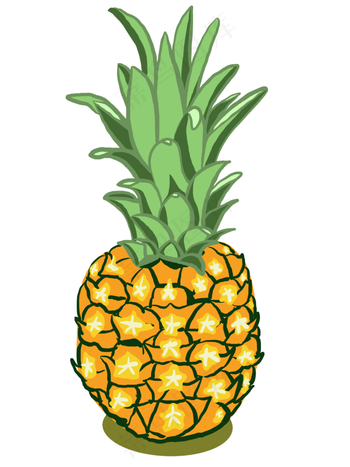 美味水果菠萝(3000X4000(DPI:300))psd模版下载