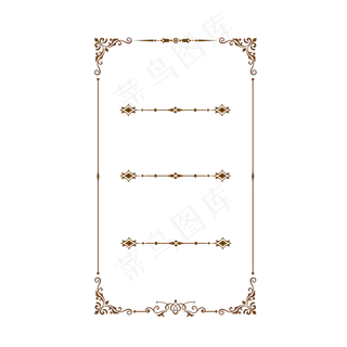 褐色矢量欧式风格边框元素