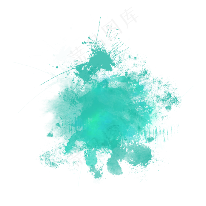 蓝色创意矢量水墨喷溅图(2000X2000(DPI:300))psd模版下载