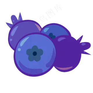 四个新鲜的蓝莓水果 四个新鲜的蓝莓水果