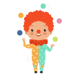 六一儿童节游乐园小丑