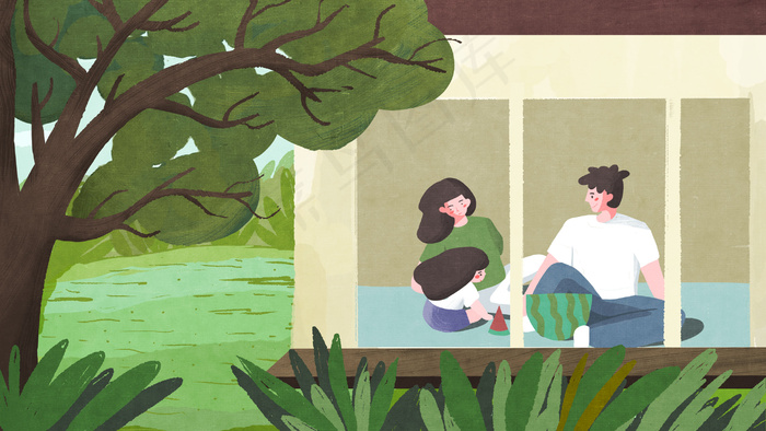 一家人的夏banner背景