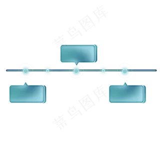 光感商务蓝绿色对话框,免抠元素