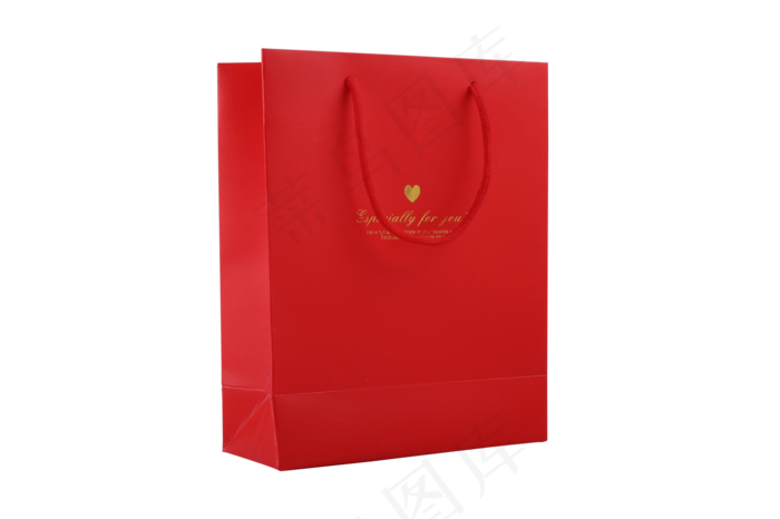 红色喜庆手提袋,免抠元素