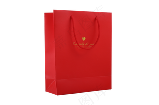 红色喜庆手提袋,免抠元素