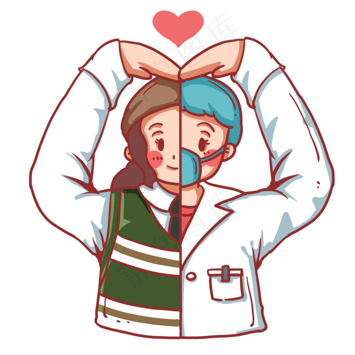 时尚女生漂亮女医护,免抠元素