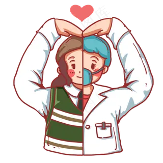 时尚女生漂亮女医护,免抠元素