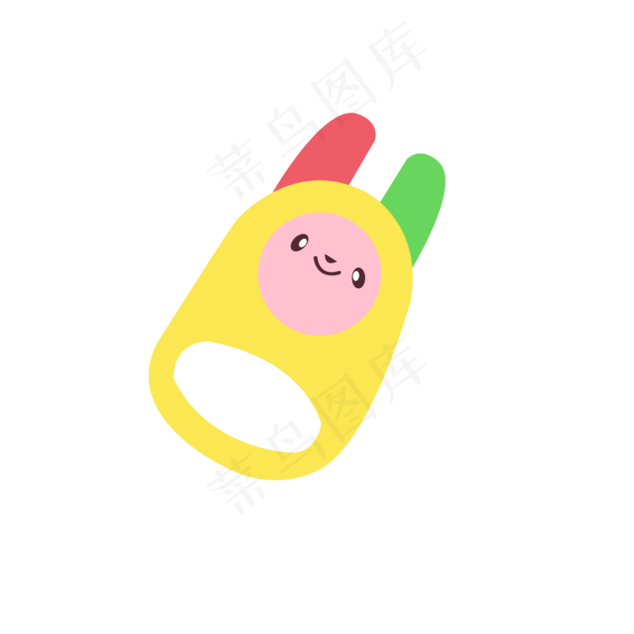 儿童节手绘玩具兔子