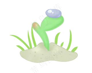 漂亮的嫩芽手绘车好