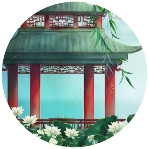 湖光楼宇重阁山水