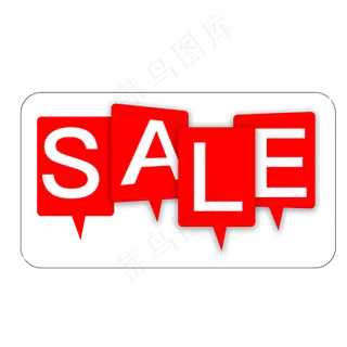 红色促销销售卡标签,免抠元素