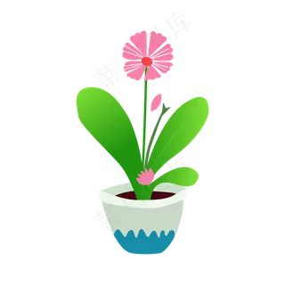 矢量百合花植物装饰图案